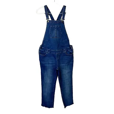 Seraphine Maternity Denim Overalls Womens Size 8 Straight Crop • $50.90