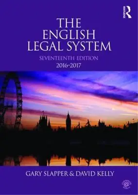 £3.60 • Buy The English Legal System: 2, Slapper, Gary & Kelly, David, Used; Good Book