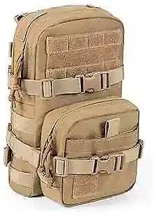  Tactical Small MOLLE Hydration Pack Outdoor Water Bladder Carrier Coyote Brown • $52.85