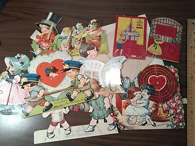 Vintage Valentine Cards Lot Of 7  Mechanical Pop Out. (J7) • $19.97