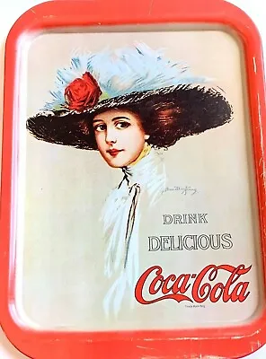 Vtg Coca-Cola Metal Platter Tray  Drink Delicious Coca-Cola  1970's Coke Soda • $4