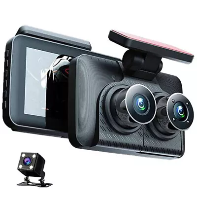 3 Lens Dash Cam Car DVR Video Recorder Night Vision 24H Parking Monitor G-sensor • $44.90