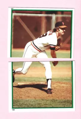 1983 Topps Stickers Greg Minton San Francisco Giants #137 #138 • $1.20