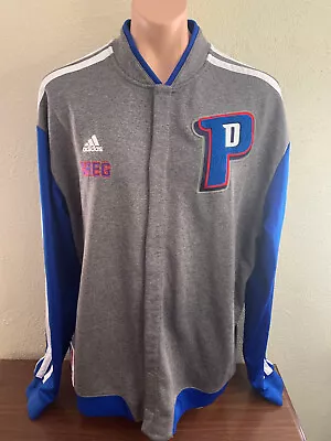 2013-14 Detroit Pistons Basketball #10 Greg Monroe Warm Up Jacket Adidas 3XL+2 • $275