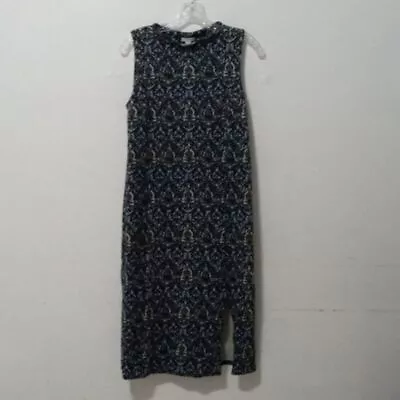 16-13 J. JILL Blue Paisley Textured Sleeveless Midi Shift Dress SP • $32.30