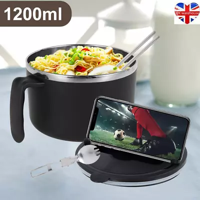 Rapid Ramen Bowl With Filterable Lid 1200Ml Microwave Ramen Noodle Bowl Uk • £10.75