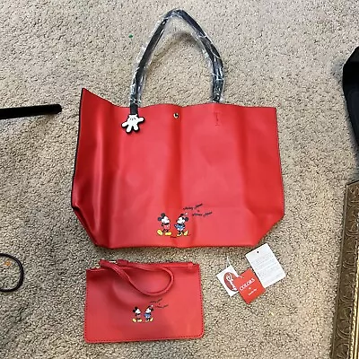 MICKEY MOUSE Tote BAG With POCHETTE Colors By Jennifer Sky For DISNEY Red • $29.99