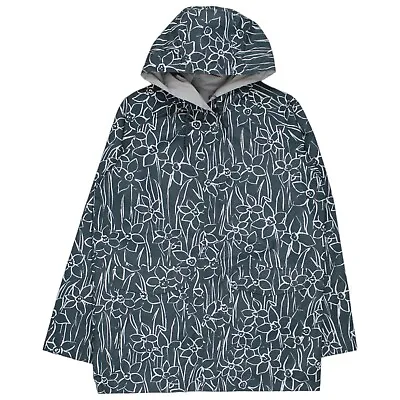 Seasalt Seconds Navy/Grey Reversible Daffodil Raincoat Size 16 • £22.75