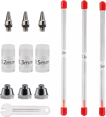 £11.76 • Buy SAGUD Airbrush Nozzle Needle Cap 0.2mm 0.3mm 0.5mm Replacement Accessories Parts