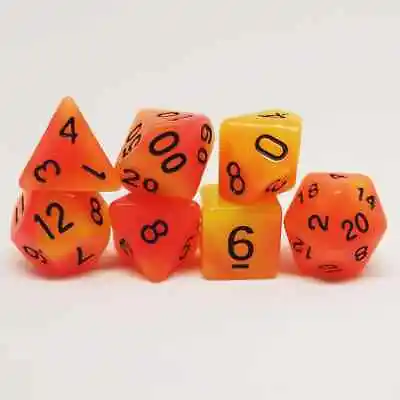 Solar Flare 7 Dice Set Polyhedral RPG DND Dungeons Dragons Pathfinder D20 • $12.99