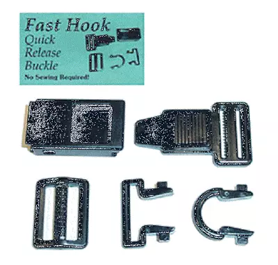 FAST HOOK MOTORCYCLE HELMET CHIN STRAP QUICK RELEASE Biker Harley Ride To Live • $11.92