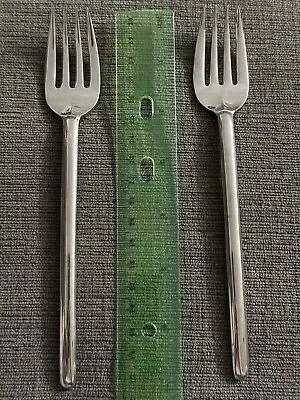 Set Of 2 Mikasa Zena Dinner Forks Glossy 18/8 Stainless Steel Made In Japan EUC • $19.95