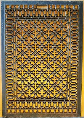 Antique 26  X 38  Cast Iron Cold Air Return / Heating Grate Grill Circa 1888 USA • $595