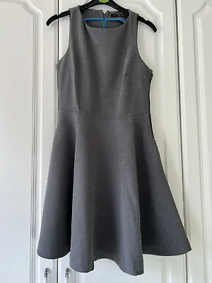 Zara Grey Skater Dress With Pockets And Zip • £9.99