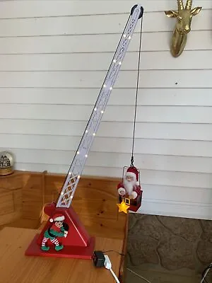 Mr Christmas Santas Crane With Lights And Music Elf Turns Crane • $55