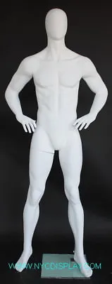 New! 6 Ft 3 In H Male Abstract Head MannequinMuscular Body Mannequin SFM62E-WT • $329.95