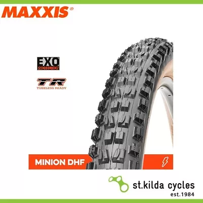 Maxxis Minion DHF Tyre - 27.5 X 2.30 3C Terr EXO TR Tanwall Folding 60TPI - Pair • $233.79