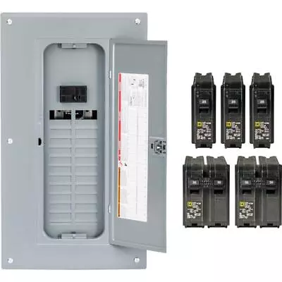 $136.63 • Buy Square D 100 Amp 24-Space 48-Circuit Indoor Main Breaker Panel Box Load Center