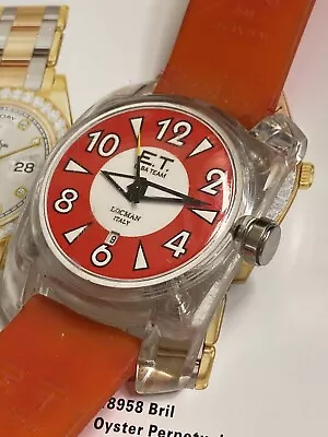 Lochman E.T. ELBA TEAM Ref 330 Italian Designer Sports Large Faced Orange Watch • £30