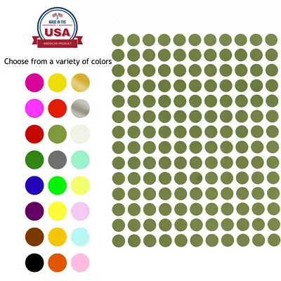 Round Stickers 3/8 Inch Color Coding Dot Labels Permanent Self Adhesive Circle • $8.99