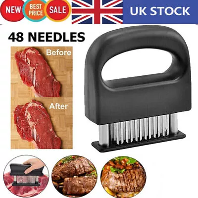 48-Blade Stainless Steel Meat Beef Tenderizer Jaccard-Steak Chicken Pouch Hole • £6.86