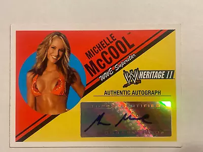 2006 Topps Heritage II WWE Michelle McCool Autographs #NNO 1st Auto SSP Hot!!! • $179