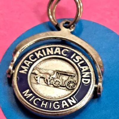 Sterling Silver Vintage Bracelet Charm   P68   Mackinac Island Spinner • $5