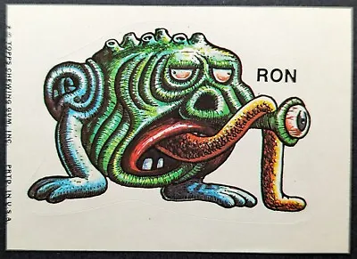 Vintage 1974 Ron Topps Ugly Monster Sticker Card (NM) • $6.95