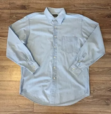 VTG 90's J.Crew Oarsman Men's Light Blue Chambray Classic Fit Button Up Shirt M  • $42.99