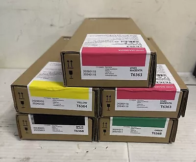 LOT OF 5 GENUINE EPSON T6363/T636B/T6364/T6368 INK CARTRIDGE BRAND NEW 700 Ml • $499.99