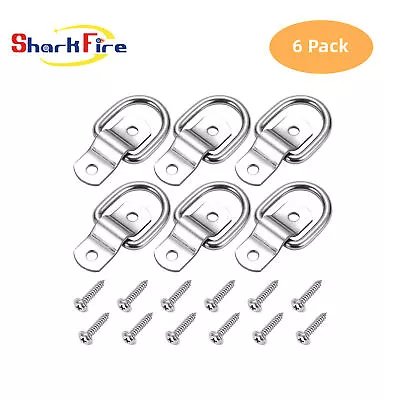 D Ring Capacity Tie Down Anchors 1/4  Heavy Duty Stainless Steel Trailer Hook 6P • $27