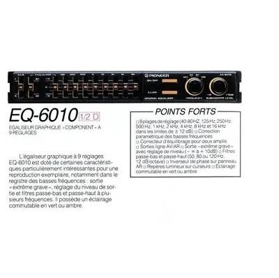 $148 • Buy Pioneer EQ-6010 Vintage Car Stereo Audio Graphic Equalizer Subwoofer EQ 9-band