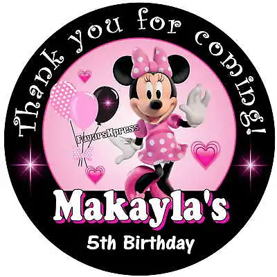 MINNIE MOUSE PINK BIRTHDAY PARTY FAVORS STICKERS LABELS For YOUR FAVORS • $5.99