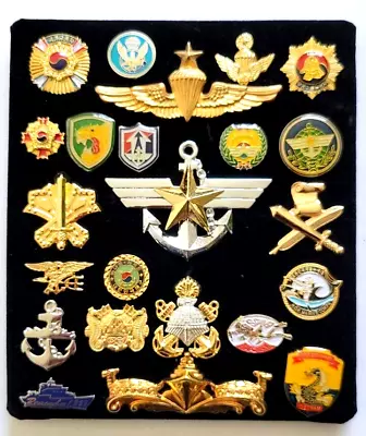 Military Lapel Uniform Cap Pins USMC Navy Scuba & More Collectibles 23 Pins • $42.20