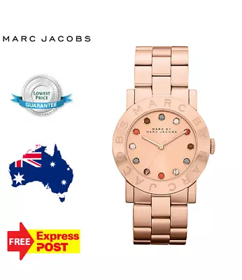 New Marc Jacobs Amy Mbm3142 Rose Gold/crystal Womens Ladies Quartz Watch • $249.99