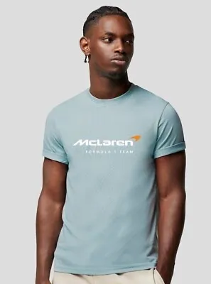 McLaren F1 Men's Team Core Logo T-Shirt Cloud Blue Brand New • £27