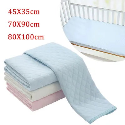 Reusable Washable Absorbent Incontinence Bed Pads Sheet Mattress Protector S-L • £5.89