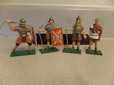 Blue Box Metal Red Roman Soldiers   W/ Stand Holder • $20