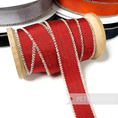 20mm Looped Linen Edge Millinery Petersham Hat Ribbon For Millinery And Craft 1m • £3.75