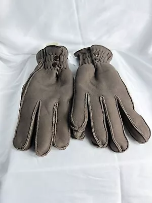 Guanti Restelli Real Shearling Fur Light Brown Winter Mens Gloves $295 • $64.99