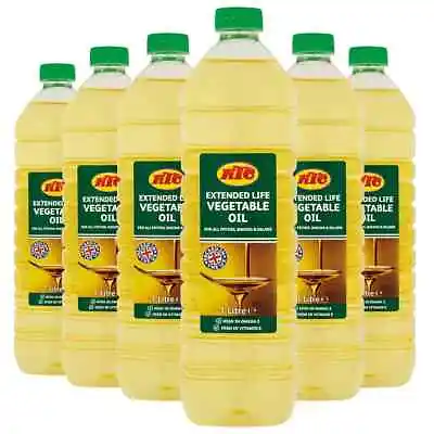 KTC Vegetable Oil Extended Life Frying Baking Salad Cooking Bottles Pack 1L • £19.99