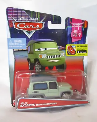 Mattel Disney CARS Tokyo Party Miles Axlerod W/microphone   1/55 Scale Diecast • $11.01