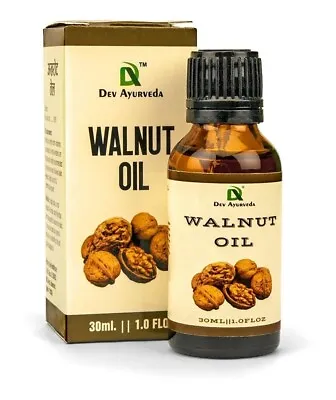 Ayurveda Walnut Oil 100% Cold Pressed 30mL.(PACK OF TWO 30ML X2 =60ML) The O • $21.99