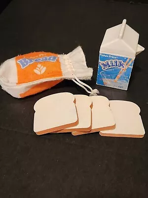 Vintage Fisher Price Fun With Food Milk And Bread Loaf Pretend Play Food  • $34.99