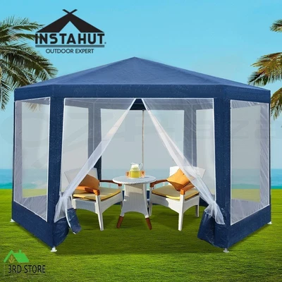 $75.60 • Buy Instahut Gazebo Wedding Party Marquee Tent Canopy Outdoor Camping Gazebos Navy