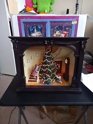 £25 • Buy Vintage Premier 30cm Framed Fibre Optic Christmas Scene Mains Operated 
