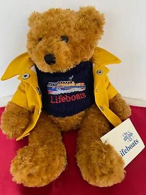 Official Royal National Lifeboat Institution  OLLIE TEDDY BEAR  Oilskins & Tags • £6.50