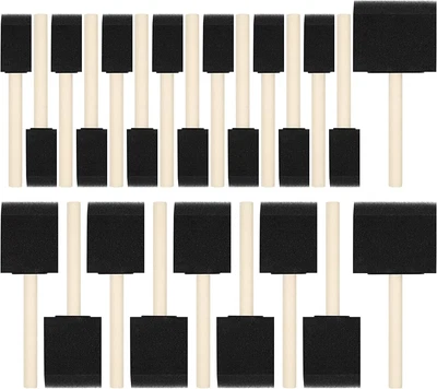 $9.99 • Buy 24 Pcs Foam Brush Set Foam Paint Brushes Wood Handle (1 2 And 3)