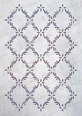 French Trellis STENCIL FT 3 Sizes Vintage Pattern Furniture SUPERIOR 250 MYLAR • £8