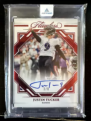 2022 Panini Flawless Frame Signatures Red #FFS-JT Justin Tucker /8 • $105.50